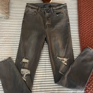 Flying monkey high rise skinny distressed